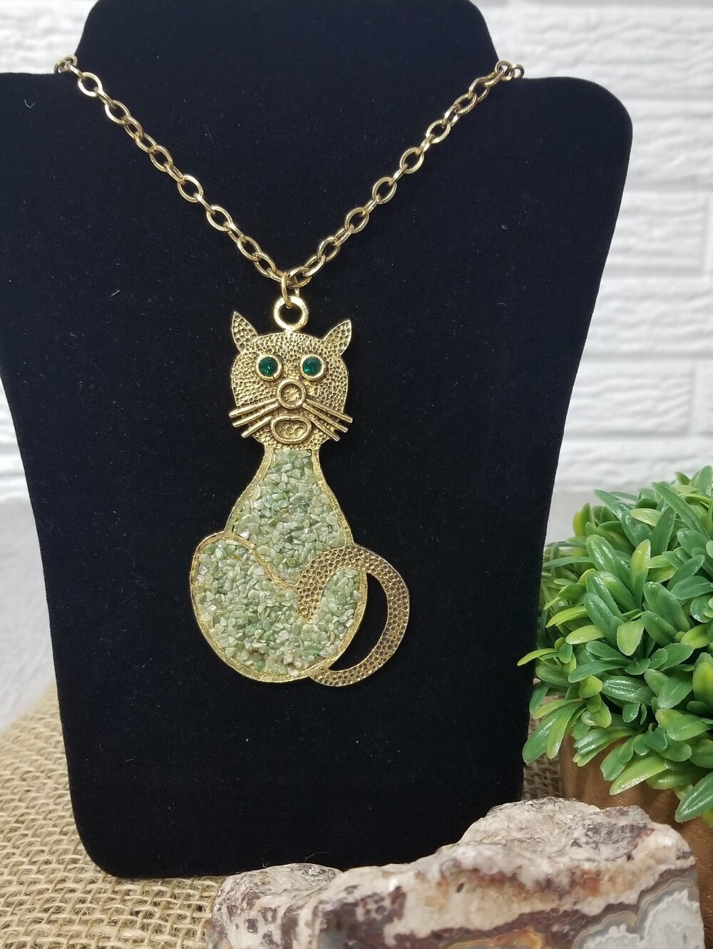 MCM Cat Pendant Necklace
